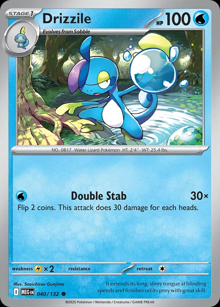 Drizzile — Mega Evolution 40 Pokémon card