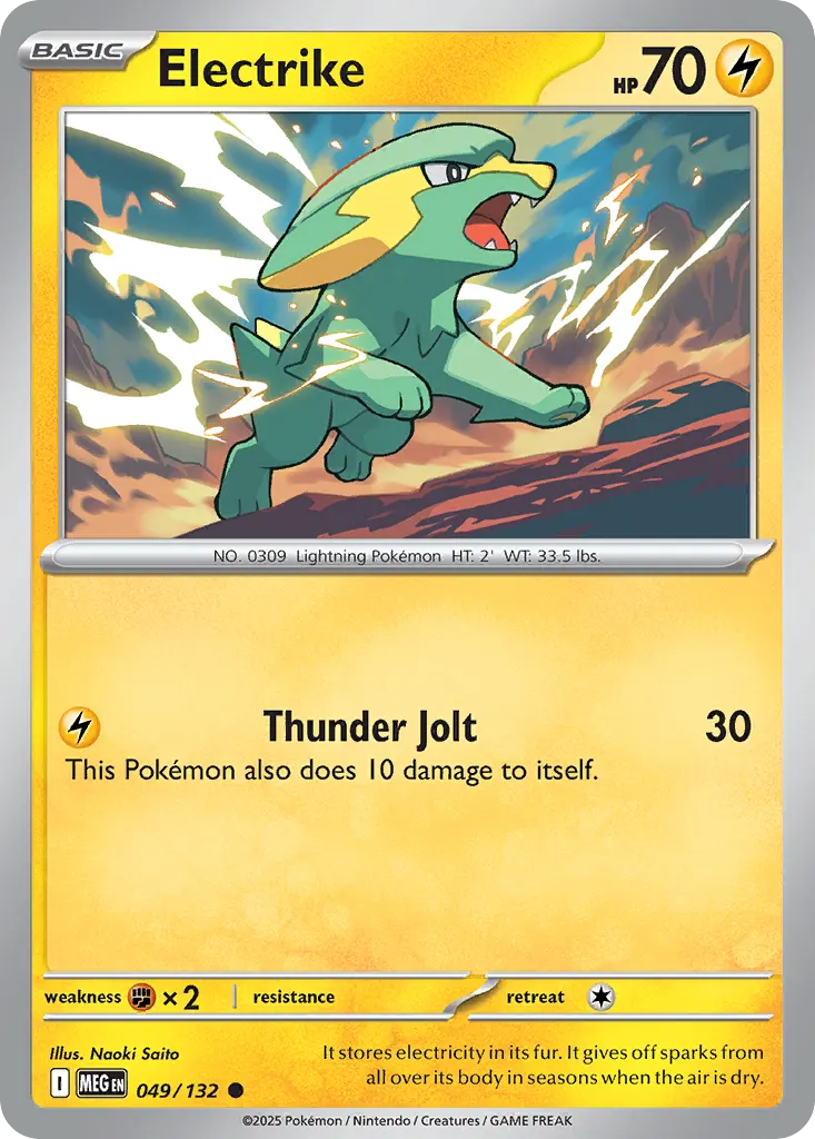 Electrike — Mega Evolution 49 Pokémon card