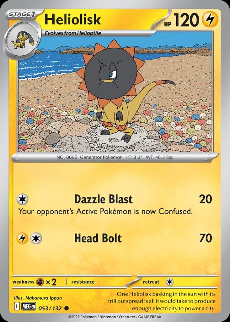 Heliolisk — Mega Evolution 53 Pokémon card
