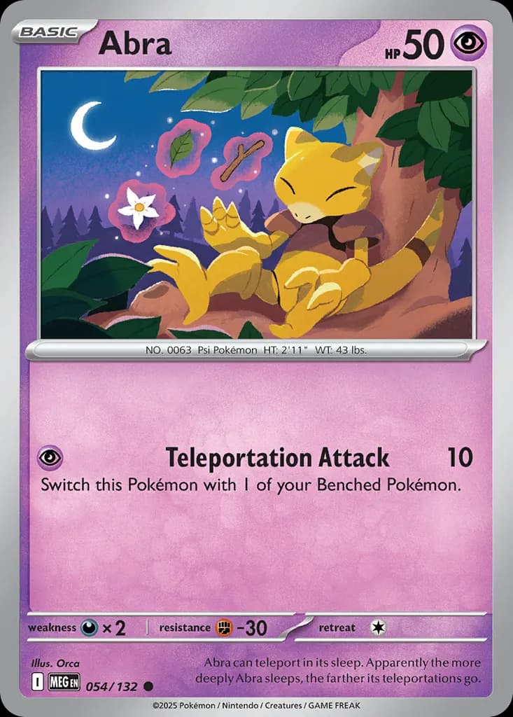 Abra — Mega Evolution 54 Pokémon card