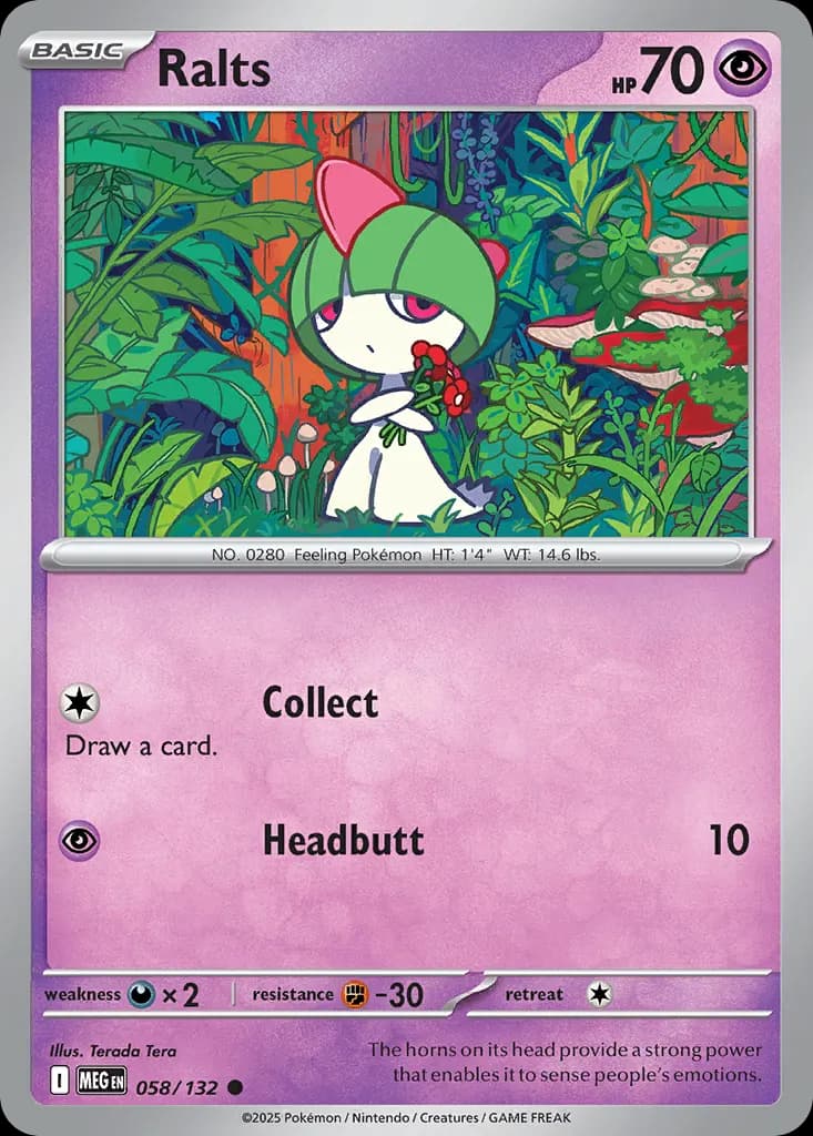 Ralts — Mega Evolution 58 Pokémon card