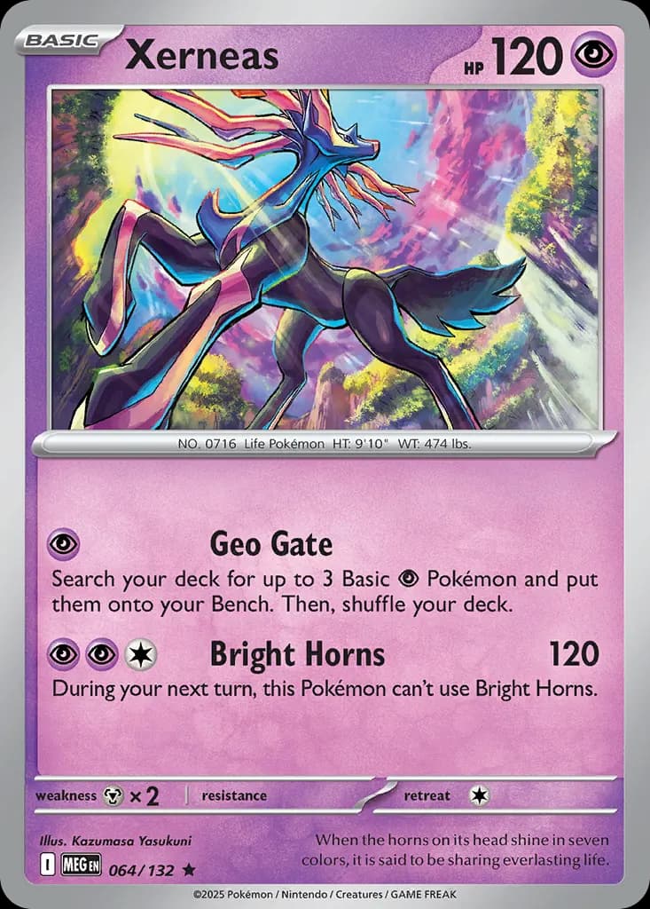 Xerneas — Mega Evolution 64 Pokémon card