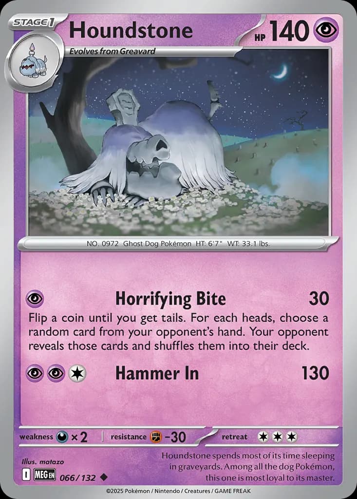 Houndstone — Mega Evolution 66 Pokémon card