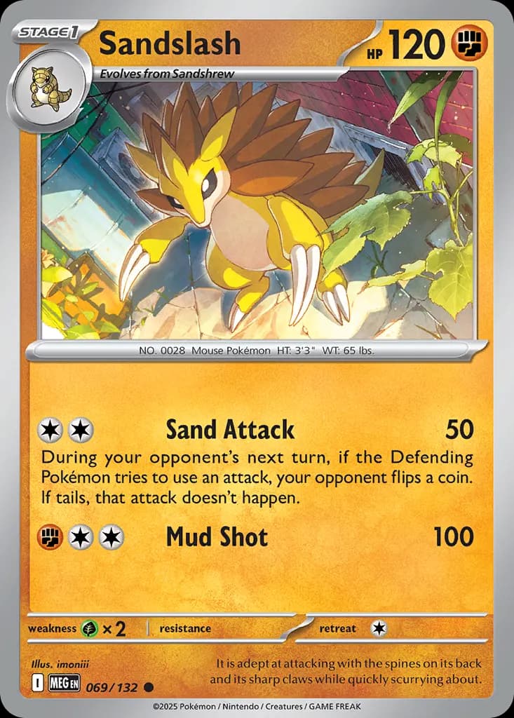 Sandslash — Mega Evolution 69 Pokémon card