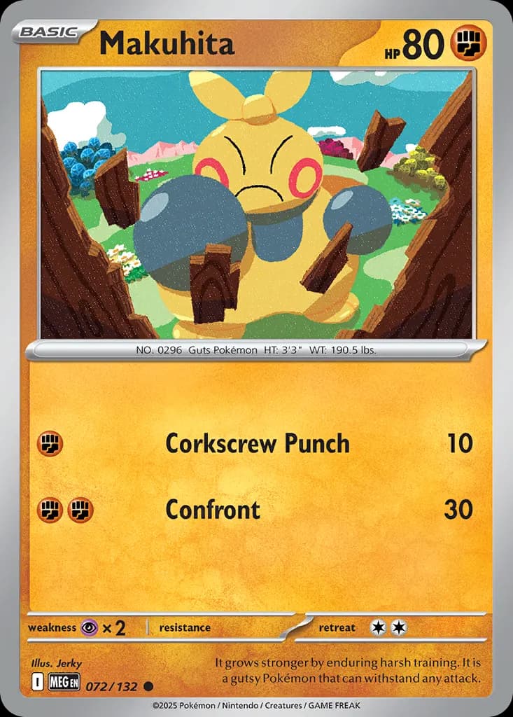 Makuhita — Mega Evolution 72 Pokémon card