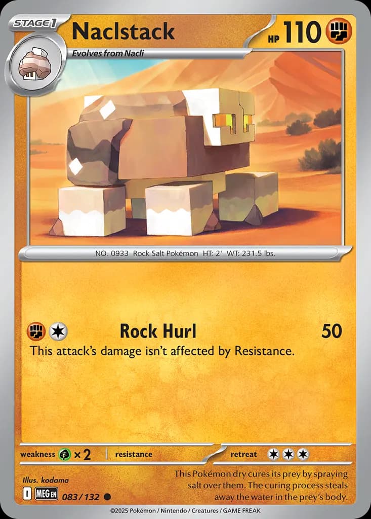 Naclstack — Mega Evolution 83 Pokémon card
