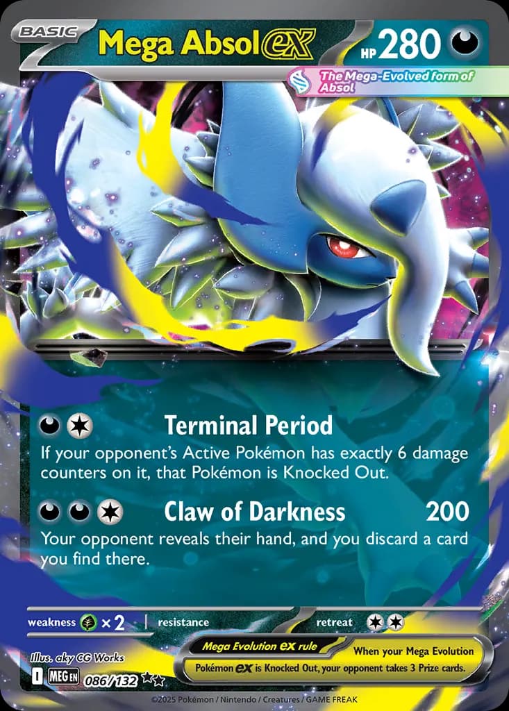Mega Absol ex — Mega Evolution 86 Pokémon card