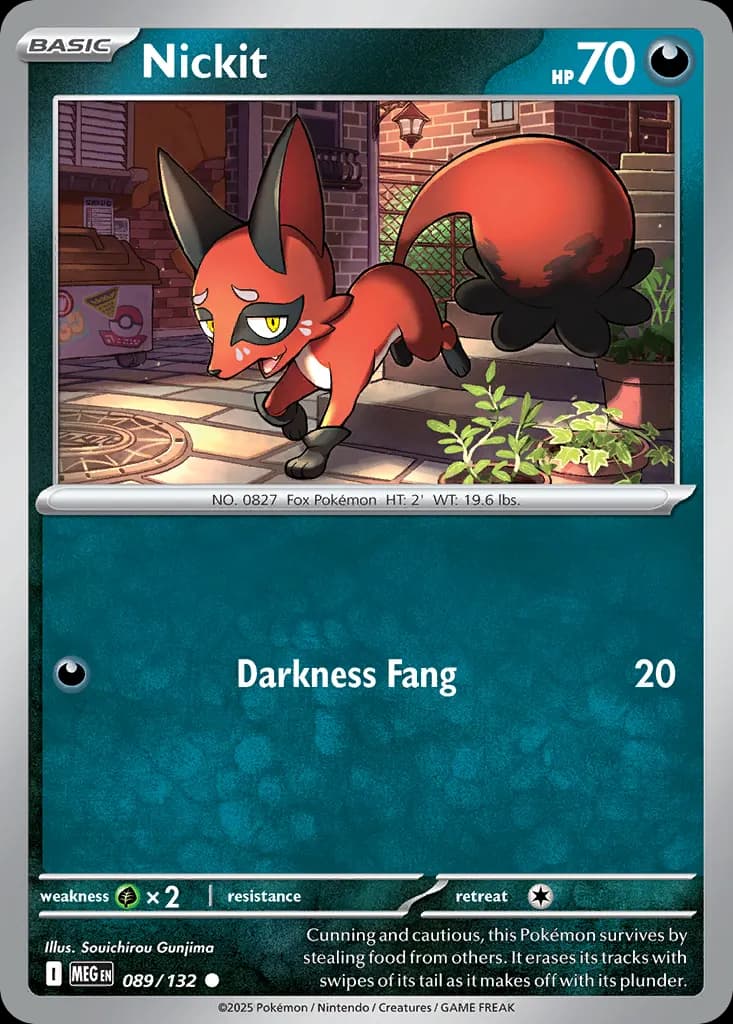 Nickit — Mega Evolution 89 Pokémon card