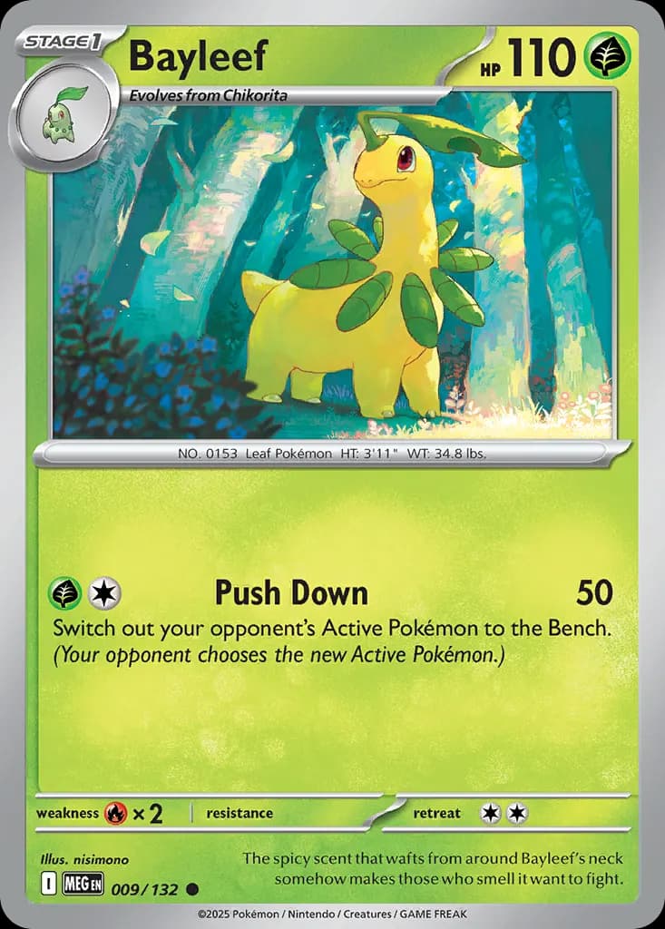 Bayleef — Mega Evolution 9 Pokémon card