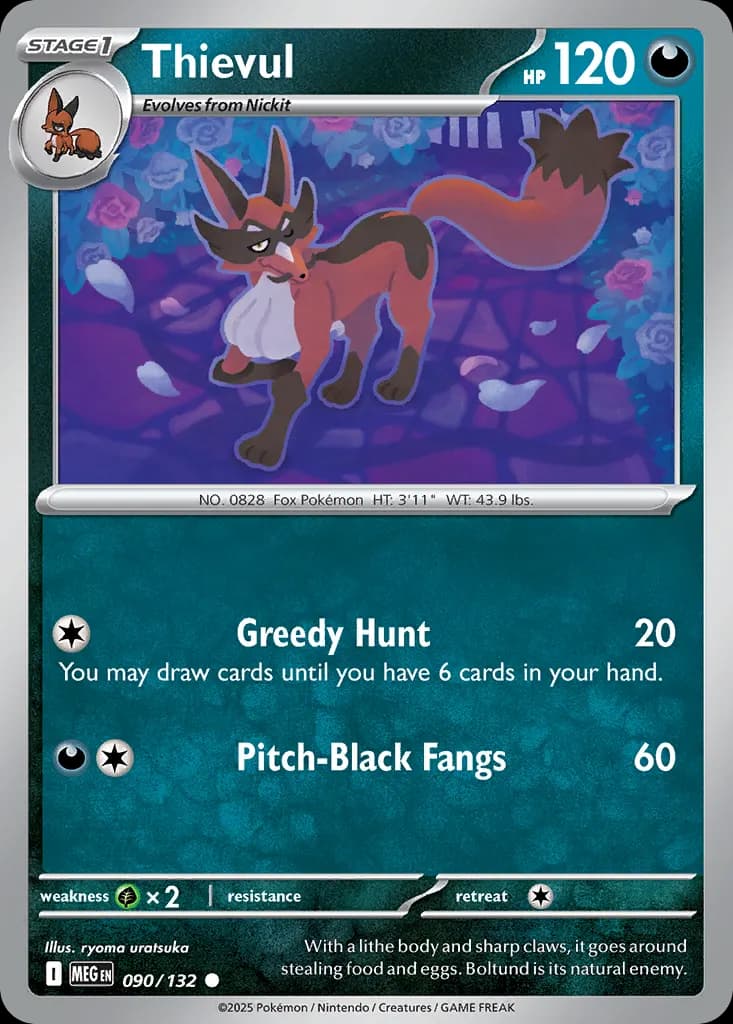 Thievul — Mega Evolution 90 Pokémon card