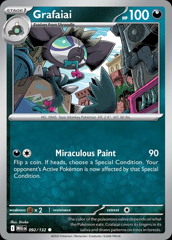 Grafaiai — Mega Evolution 92 Pokémon card