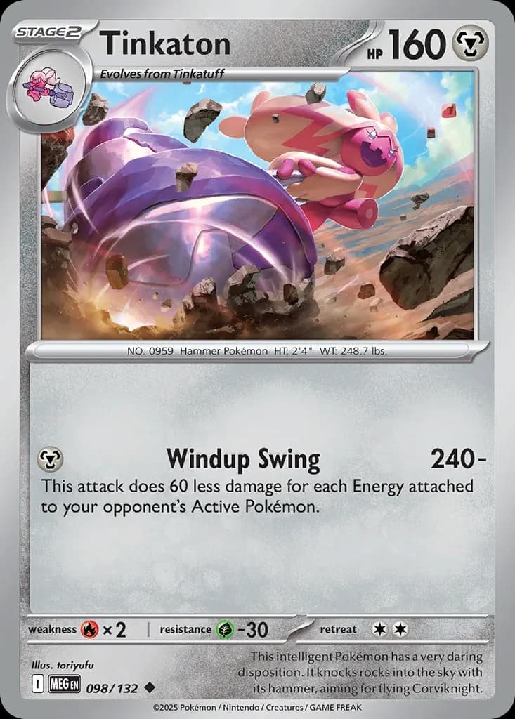 Tinkaton — Mega Evolution 98 Pokémon card