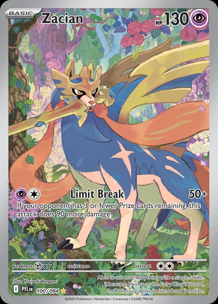 Zacian — Phantasmal Flames 100 Pokémon card