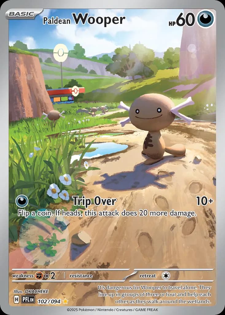 Paldean Wooper — Phantasmal Flames 102 Pokémon card