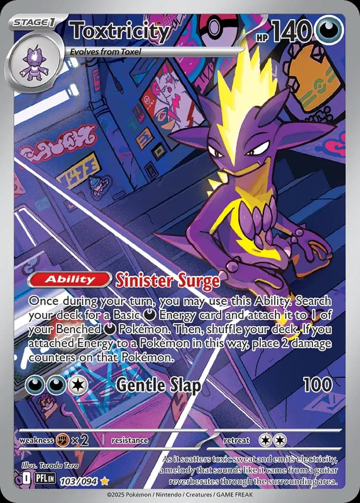 Toxtricity — Phantasmal Flames 103 Pokémon card