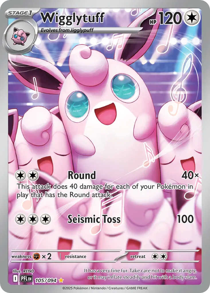 Wigglytuff — Phantasmal Flames 105 Pokémon card