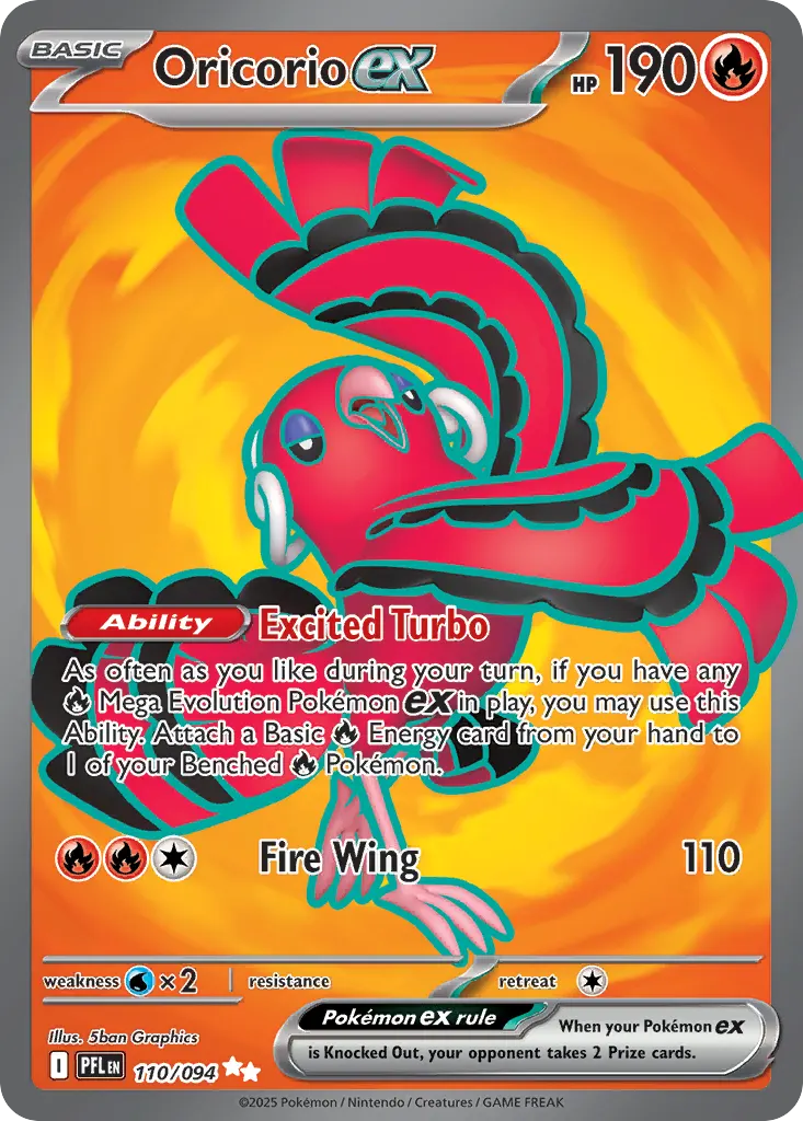 Oricorio ex — Phantasmal Flames 110 Pokémon card
