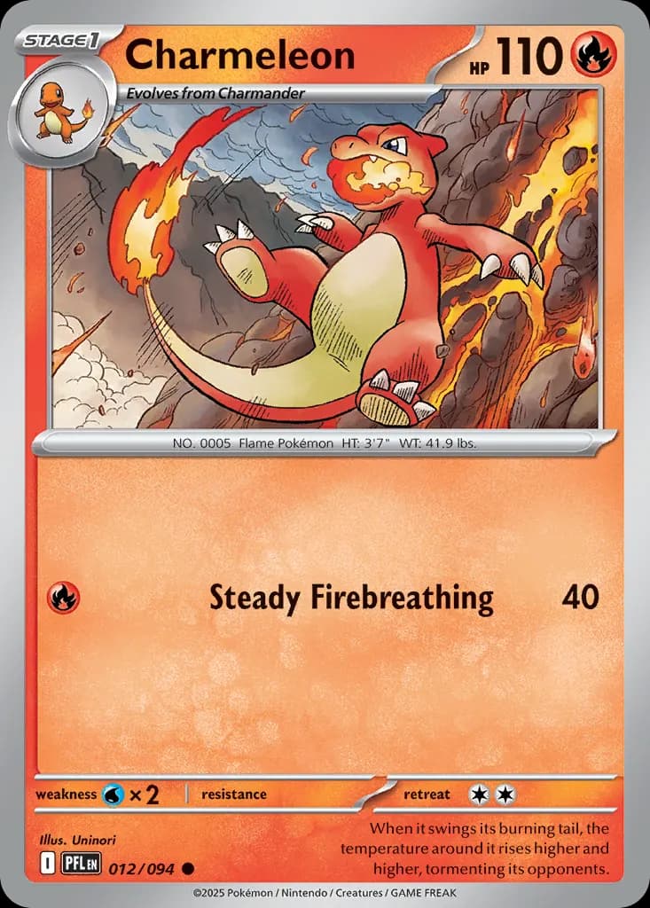 Charmeleon — Phantasmal Flames 12 Pokémon card
