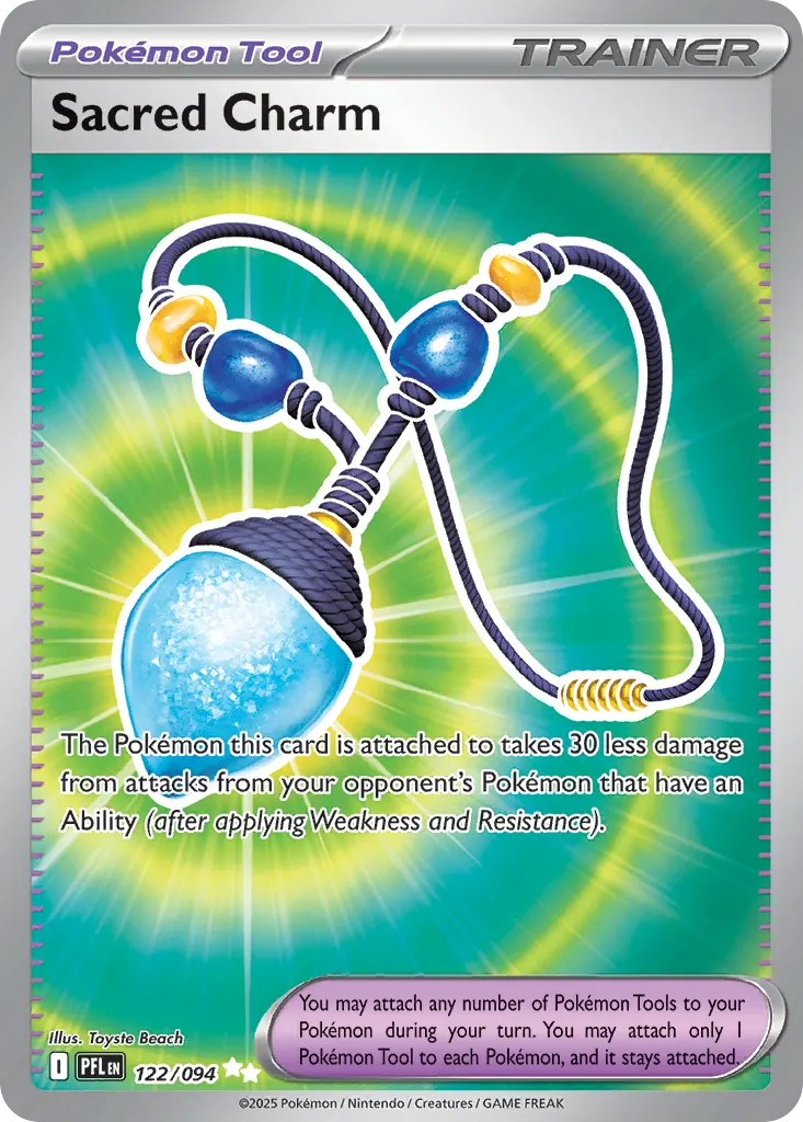 Sacred Charm — Phantasmal Flames 122 Pokémon card