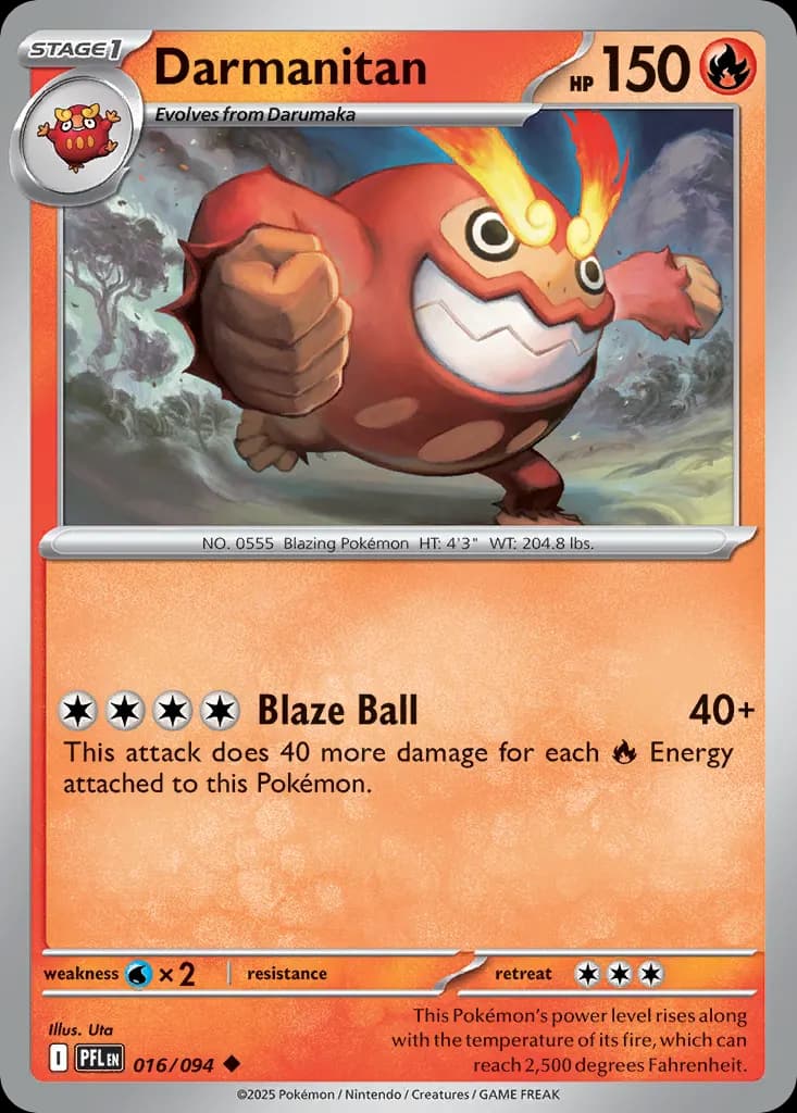 Darmanitan — Phantasmal Flames 16 Pokémon card