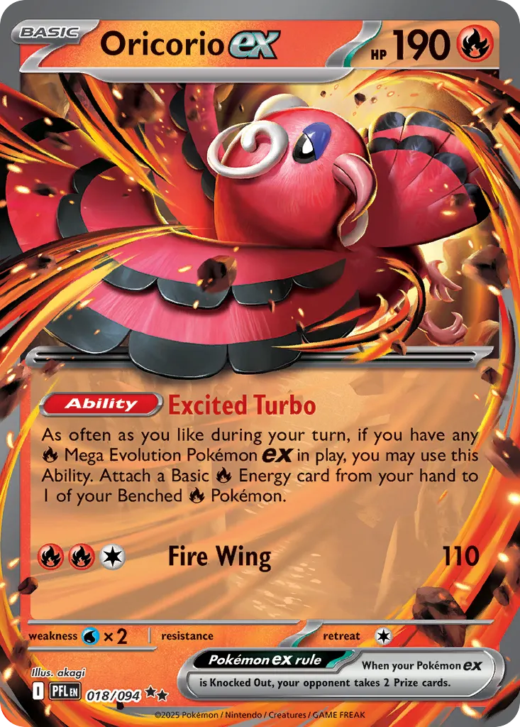 Oricorio ex — Phantasmal Flames 18 Pokémon card