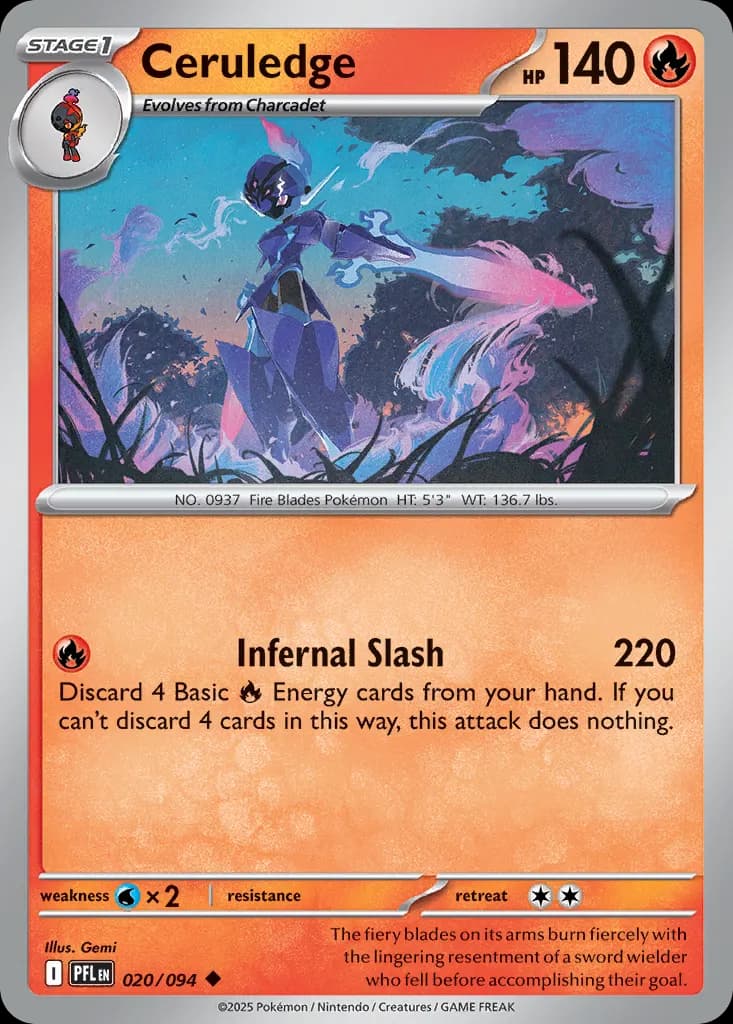 Ceruledge — Phantasmal Flames 20 Pokémon card