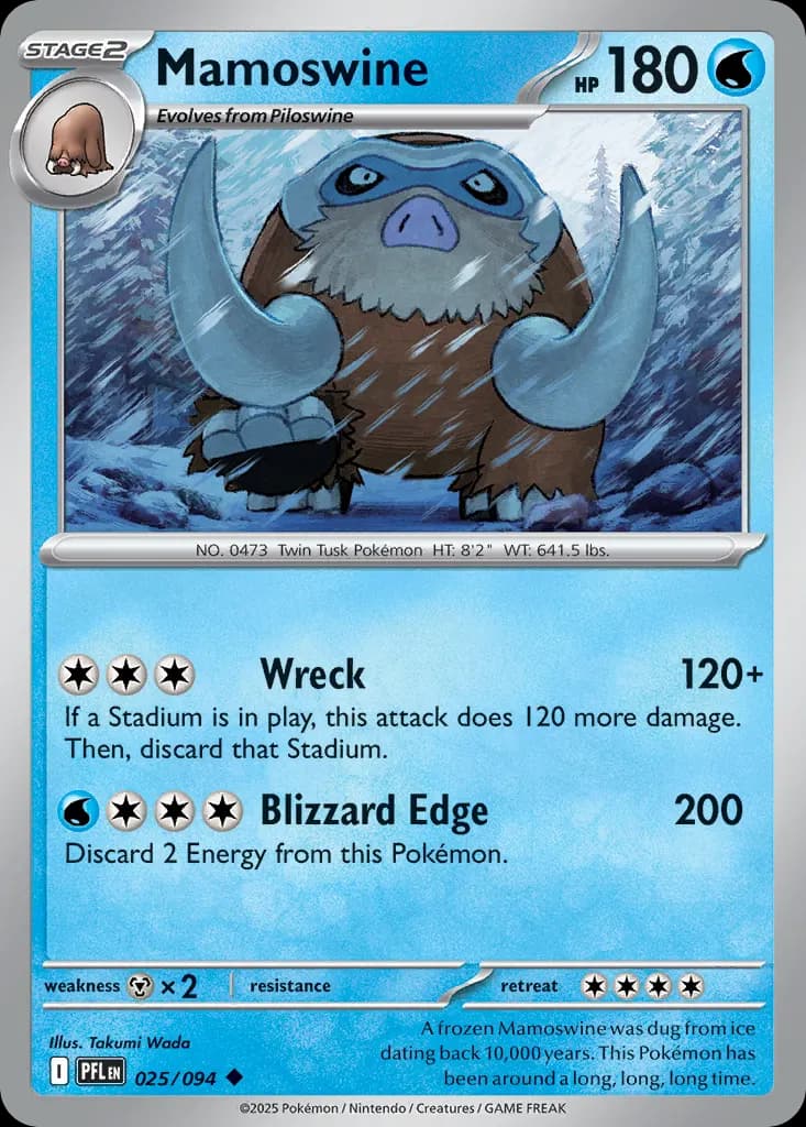 Mamoswine — Phantasmal Flames 25 Pokémon card