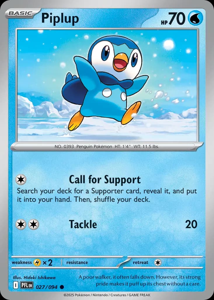 Piplup — Phantasmal Flames 27 Pokémon card