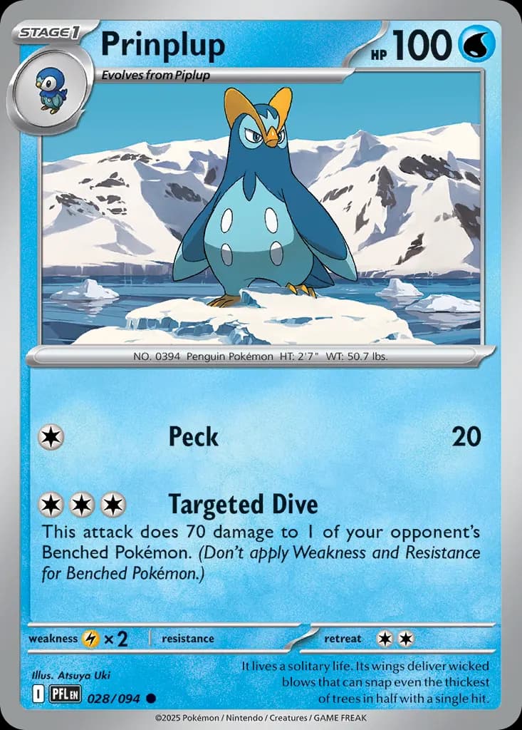 Prinplup — Phantasmal Flames 28 Pokémon card