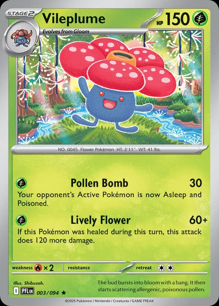 Vileplume — Phantasmal Flames 3 Pokémon card