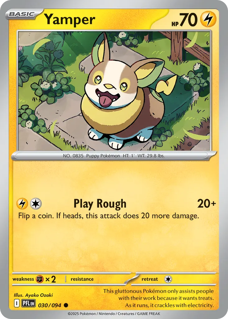 Yamper — Phantasmal Flames 30 Pokémon card