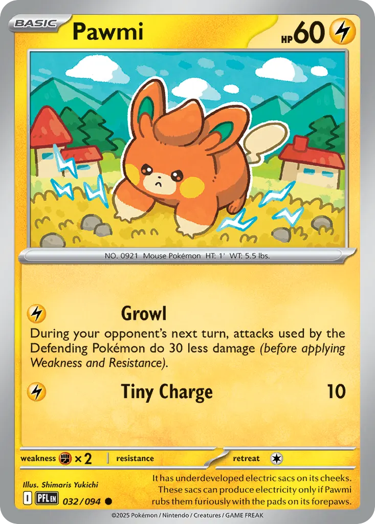 Pawmi — Phantasmal Flames 32 Pokémon card
