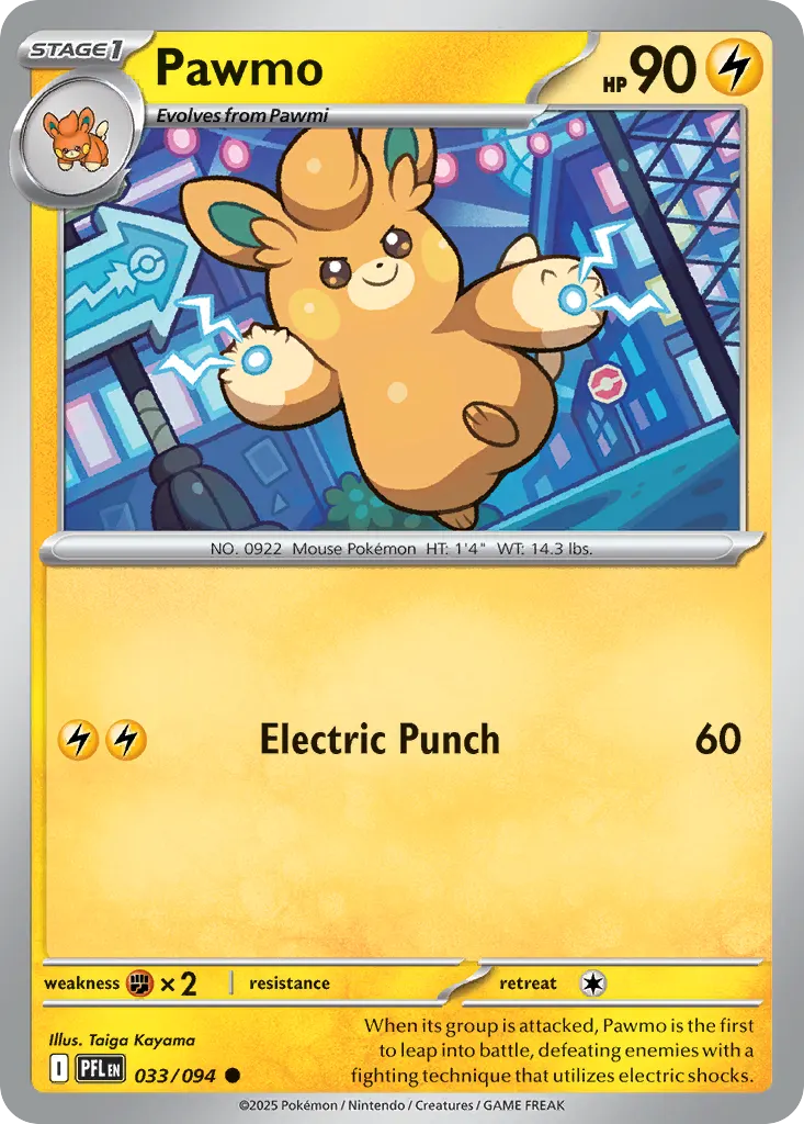 Pawmo — Phantasmal Flames 33 Pokémon card