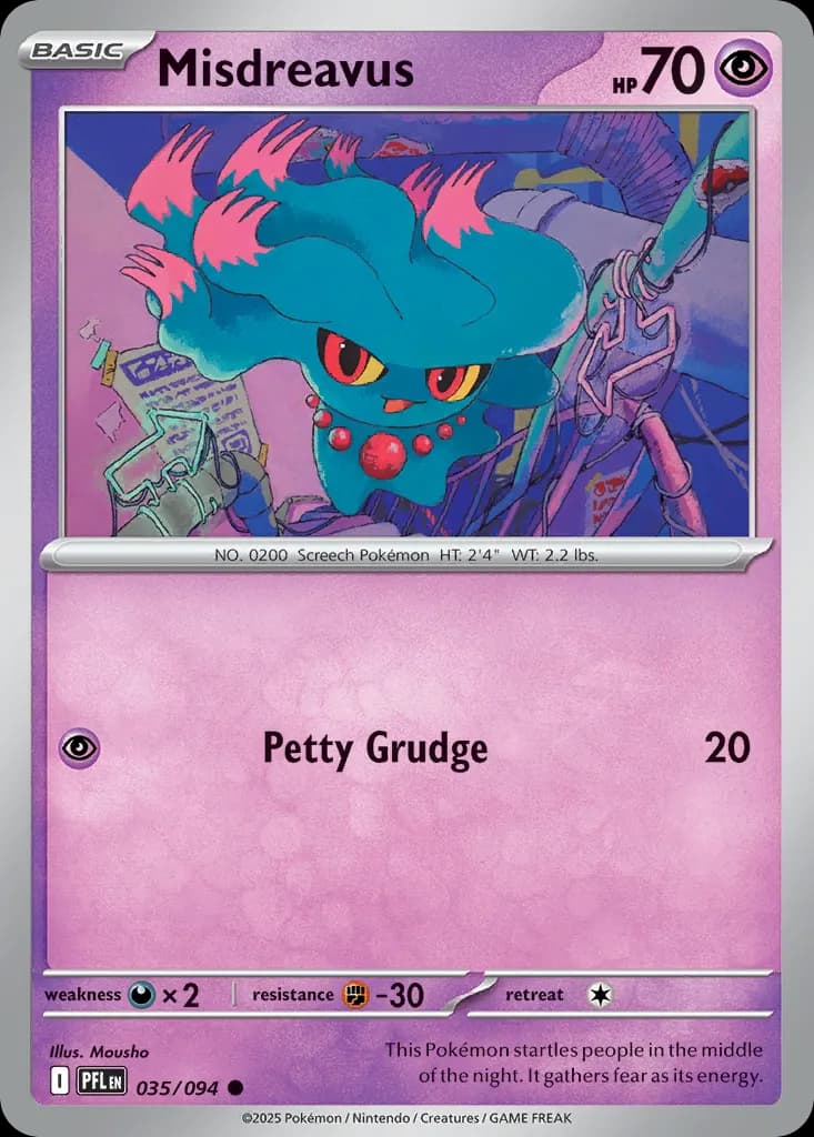 Misdreavus — Phantasmal Flames 35 Pokémon card