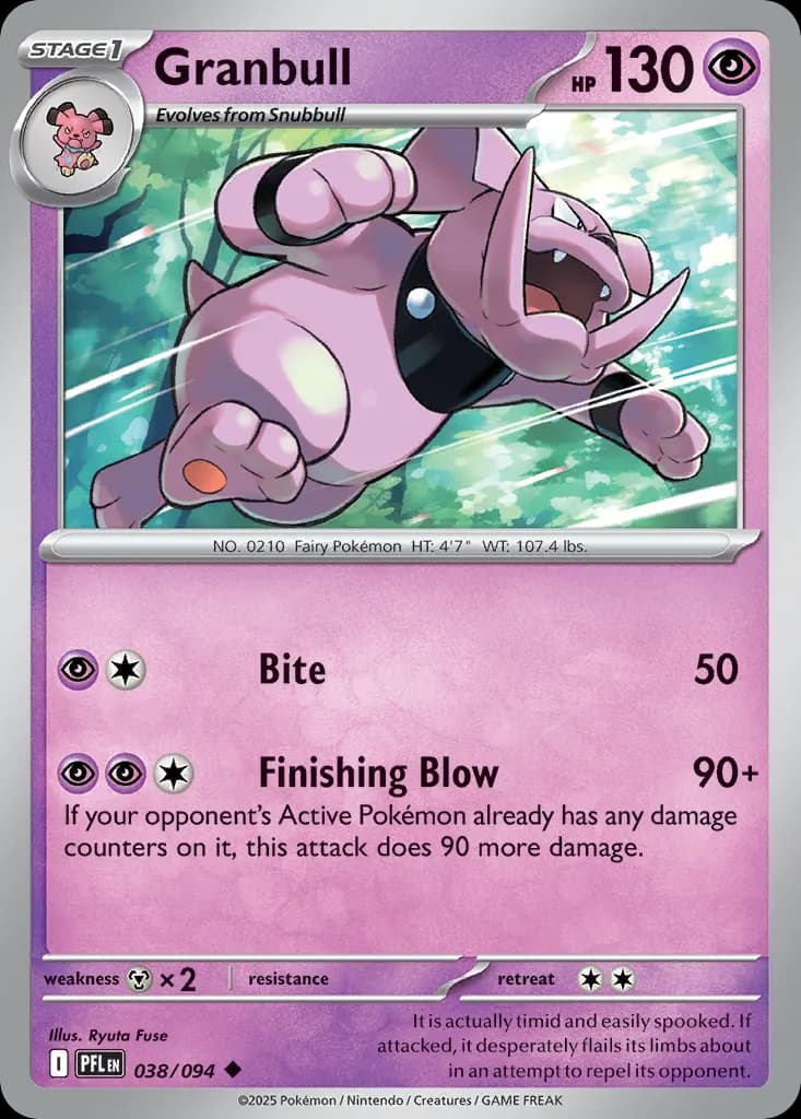 Granbull — Phantasmal Flames 38 Pokémon card
