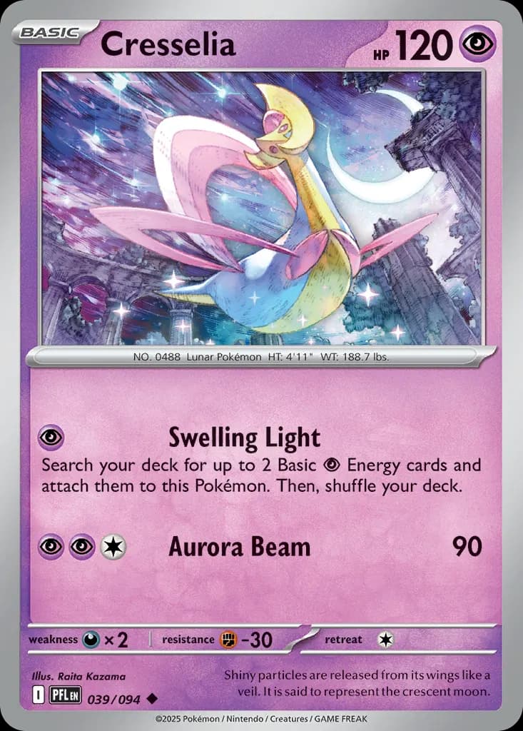Cresselia — Phantasmal Flames 39 Pokémon card