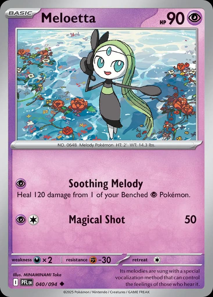 Meloetta — Phantasmal Flames 40 Pokémon card