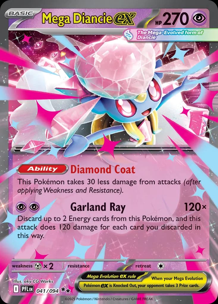 Mega Diancie ex — Phantasmal Flames 41 Pokémon card