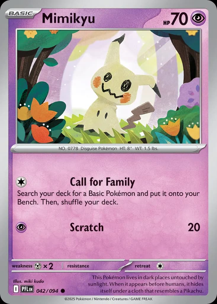 Mimikyu — Phantasmal Flames 42 Pokémon card