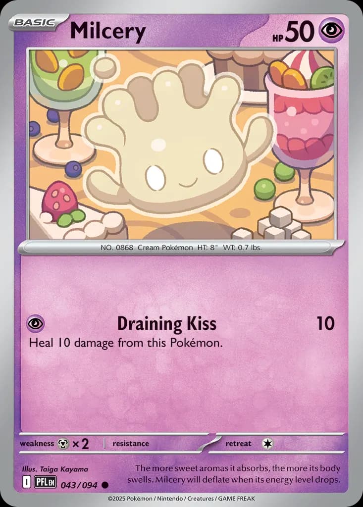 Milcery — Phantasmal Flames 43 Pokémon card