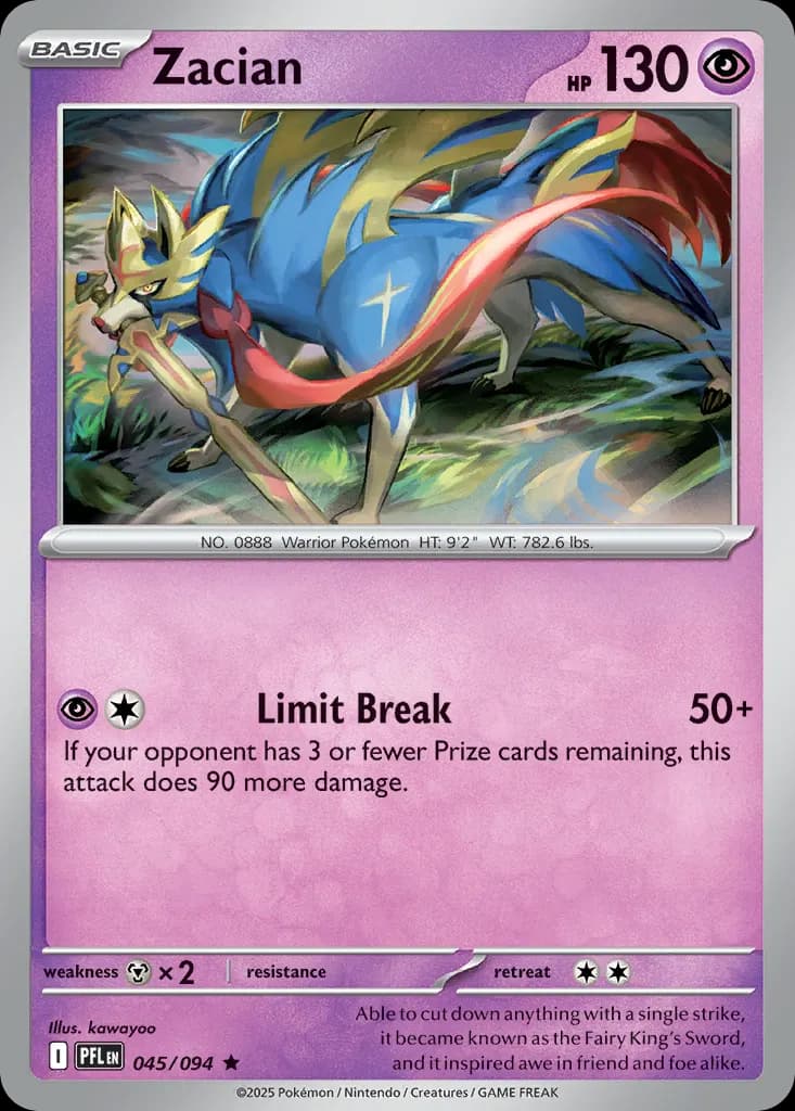 Zacian — Phantasmal Flames 45 Pokémon card