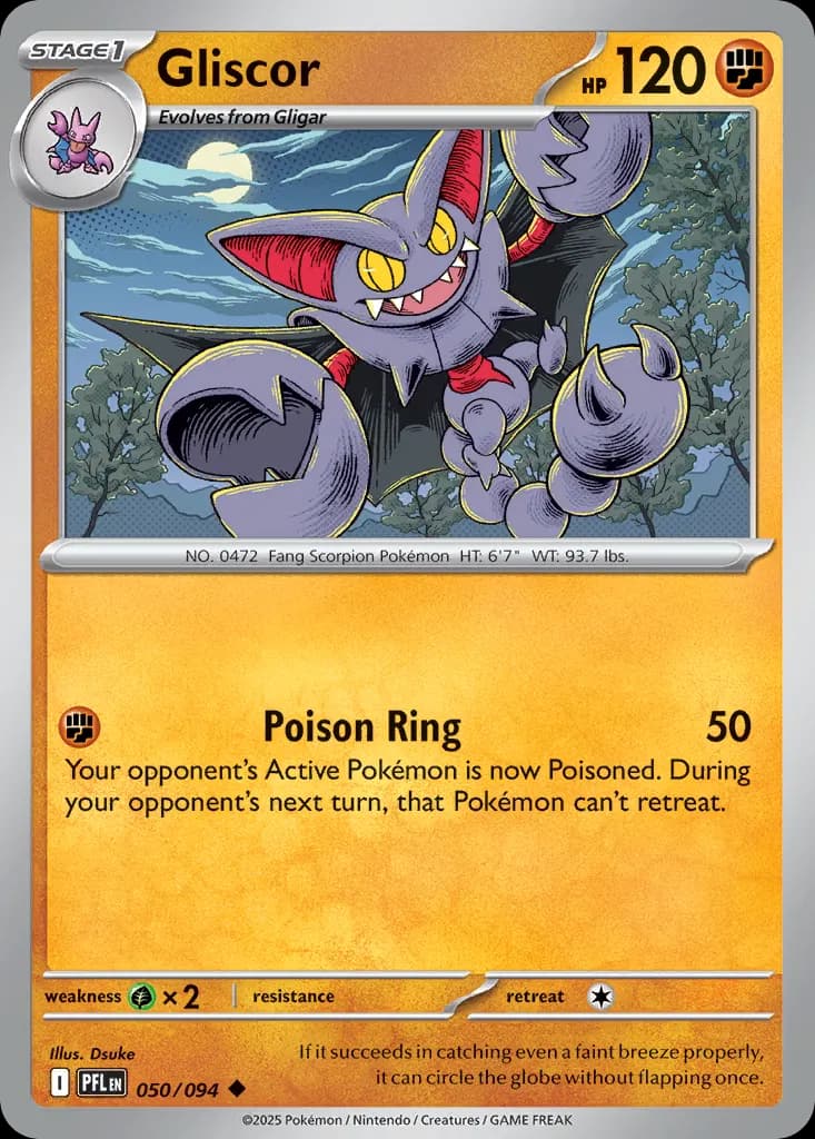 Gliscor — Phantasmal Flames 50 Pokémon card