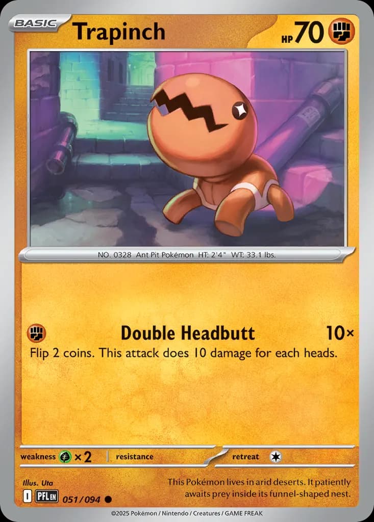 Trapinch — Phantasmal Flames 51 Pokémon card