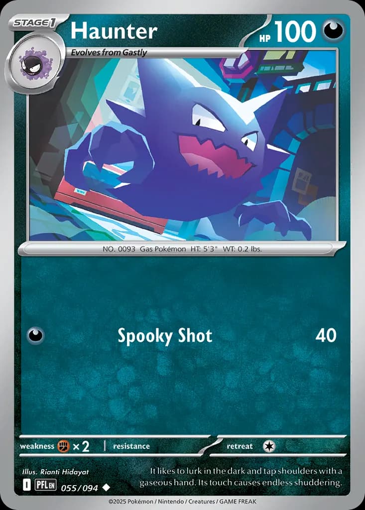 Haunter — Phantasmal Flames 55 Pokémon card