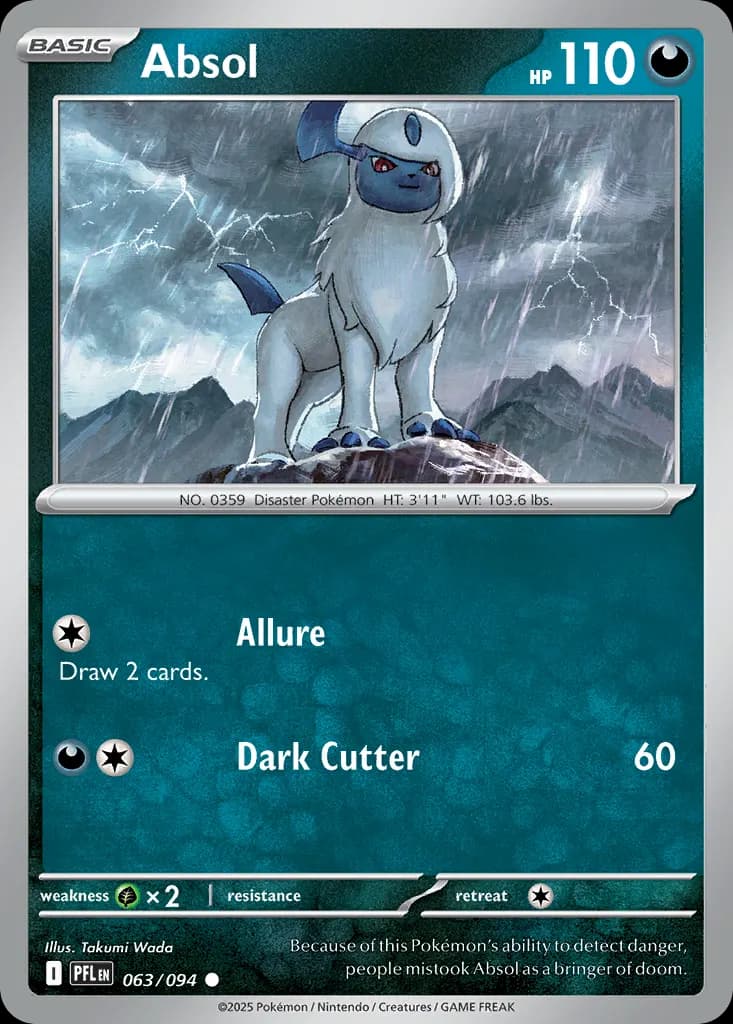 Absol — Phantasmal Flames 63 Pokémon card