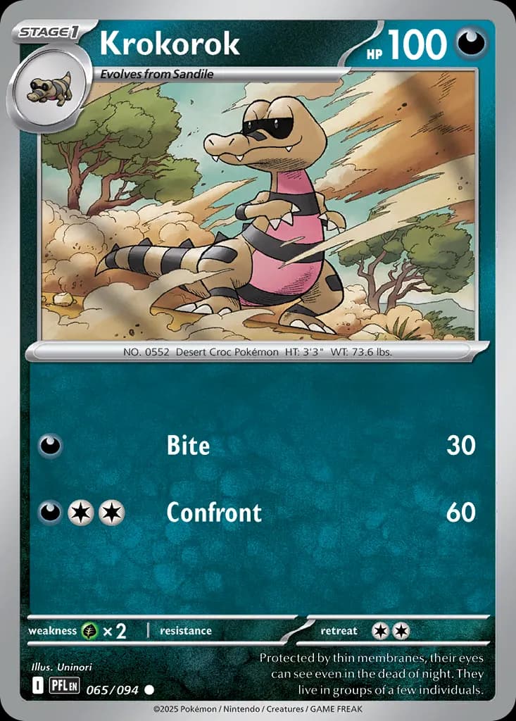 Krokorok — Phantasmal Flames 65 Pokémon card