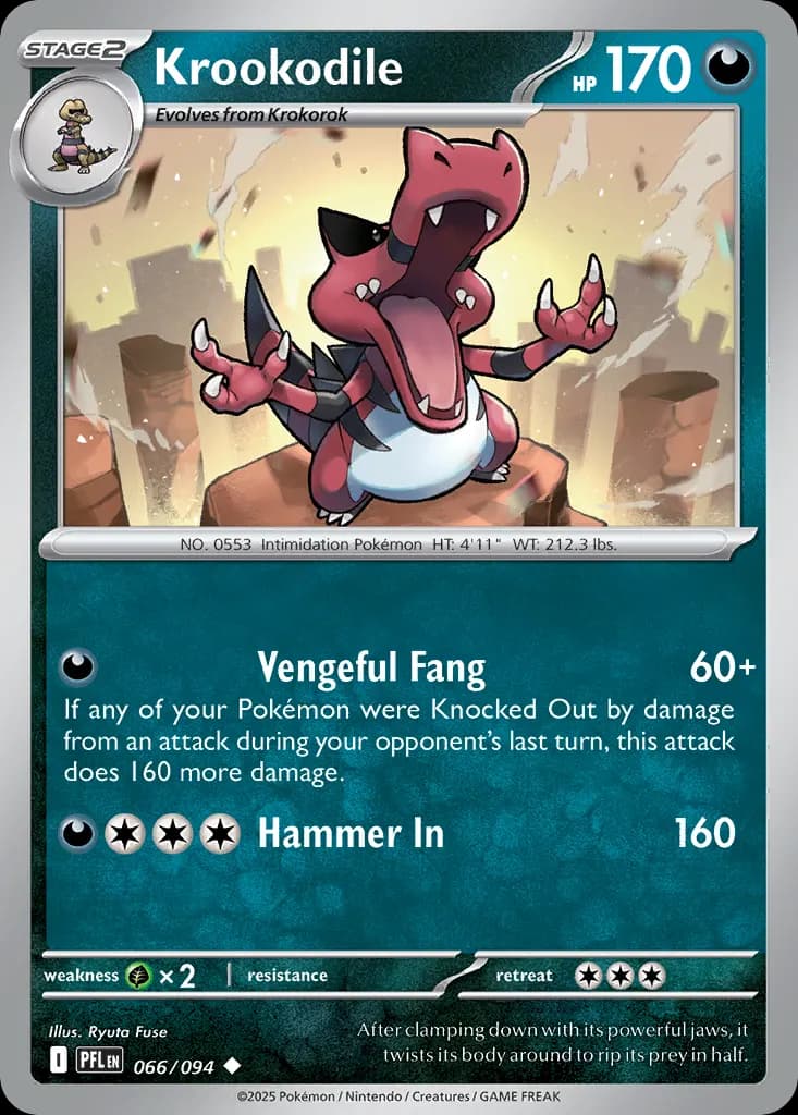 Krookodile — Phantasmal Flames 66 Pokémon card