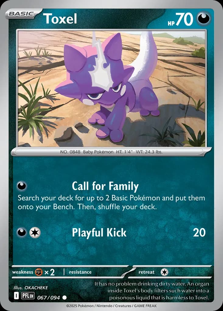 Toxel — Phantasmal Flames 67 Pokémon card