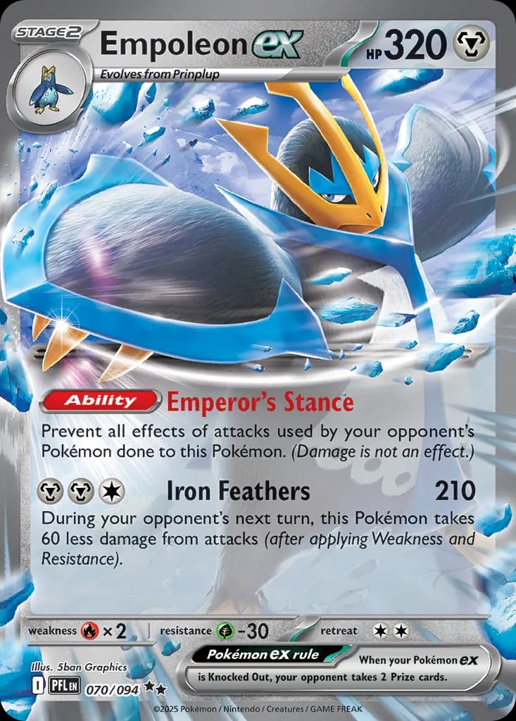 Empoleon ex — Phantasmal Flames 70 Pokémon card