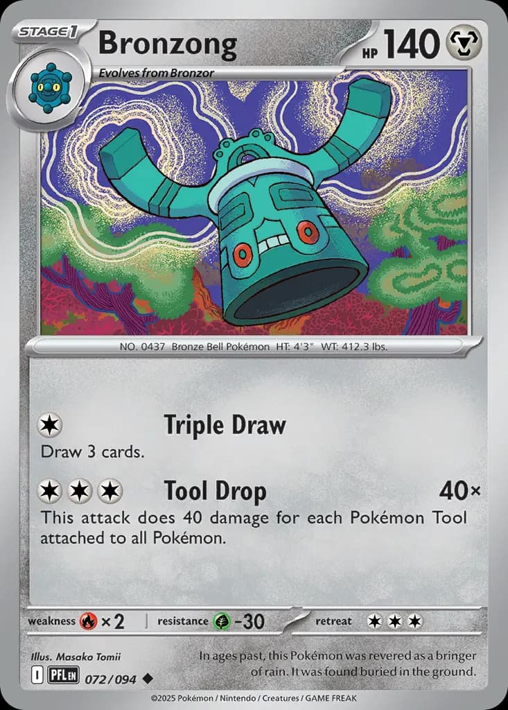 Bronzong — Phantasmal Flames 72 Pokémon card
